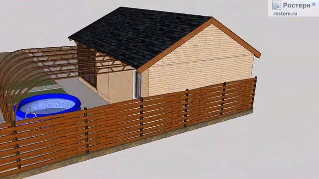 Летний домик с барбекю, шашлычной, бассейном и открытой кухней. Рай для дачников от Ростерн смотреть онлайн