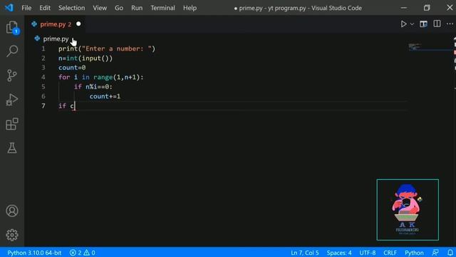 check prime number or not using for loop in python easy way