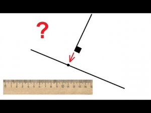 Построить перпендикуляр к прямой в заданной точке с помощью двусторонней линейки