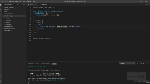 18. Event Handling in React Js || React JS