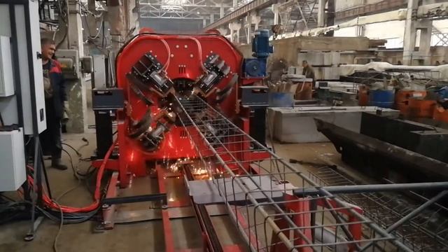 Сваенавивочная машина SNM на ЗЖБИ-4 в Новосибирске. Запуск производства трапецеидальных каркасов