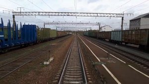 Проследование станции Сегежа из хвоста поезда