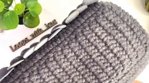 Теплый клатч на фермуаре крючком