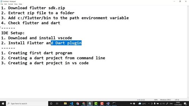 Flutter Setup | Dart Setup | First Dart Program | Setting up VS Code for Flutter Development
