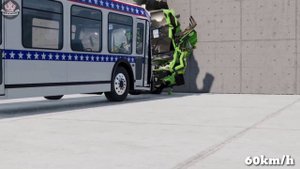 Bus Vs Car | Crash Test 100 KM/H | SLOW MOTION | BeamNG Rides #beamng