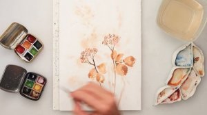 Autumn in watercolor - flowers and foliage for beginners