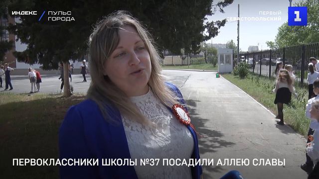 Первоклассники школы №37 посадили Аллею Славы