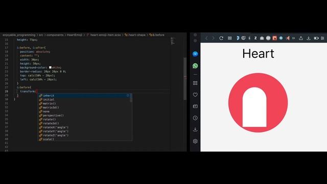 Learning - SASS/SCSS KeyFrames Heart Beating Emoji