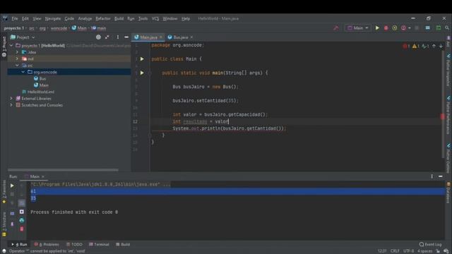 Java para principiantes - Capítulo 8 - Ejercicio Bus, constructores, getters and setters смотреть онлайн