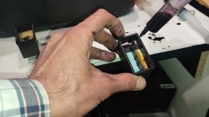 Canon TS5140 долго стоял, не печатает, промывка картриджей, промывка губок картриджа, заправка