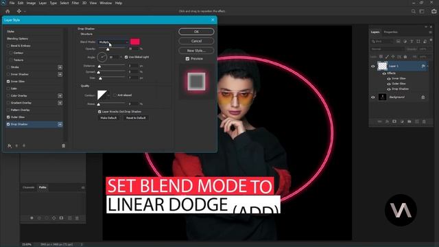 Neon Effect Photoshop Tutorial смотреть онлайн