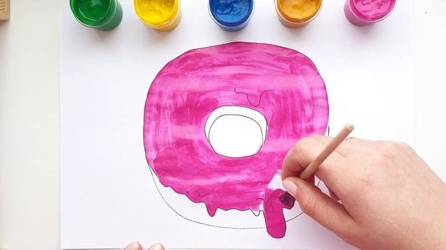 Как нарисовать Пончик? How To Draw A Donut?