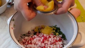 Окрошка на минералке и сметане, самый вкусный рецепт.