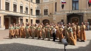 Концертный хор «Перезвоны». Участие в акции «Общероссийское исполнение гимна»
