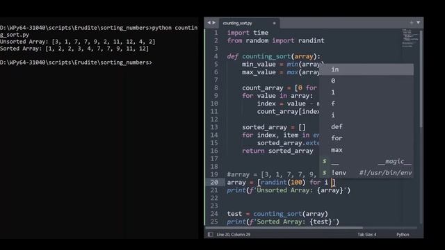 Counting Sort in Python (Tutorial) - Testing and Timing