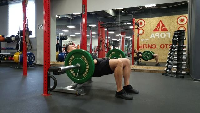 Ягодичный мост со штангой лёжа на скамье / BB Hip Thrust