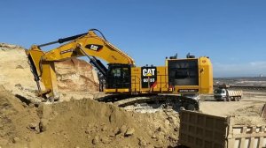Caterpillar 6015B Excavator Loading Mercedes & MAN Trucks - Sotiriadis Mining Works