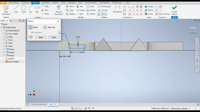 Sheet metal In Autodesk Inventor  || Fold Command In Autodesk Inventor || Autodesk Inventor Tutoria