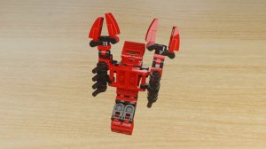 Micro LEGO brick scorpion combiner transformer mech - The Red One