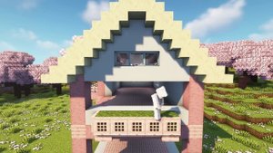 [Minecraft] How to Build a Cozy Cherry Blossom House / Tutorial