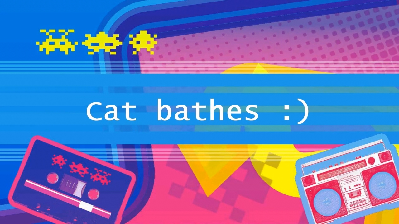 Cat bathes _)