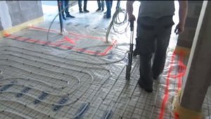 Монтаж теплого пола HENCOFLOOR степлером HENCO