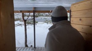 Одни зимой на острове Кухка в Ладоге. Дирижёры