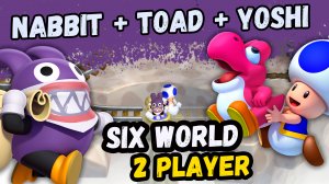 New Super Mario Bros. U Deluxe – 2 Players World 6 (Nabbit + Blue Toad)