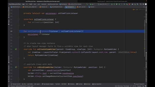 25. Recyclerview Part 2 | Item Click Action | Android Tutorials in Hindi смотреть онлайн