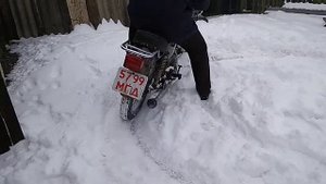 Дрифт на мотоцикле Минск 125