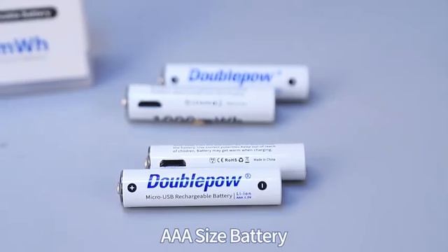 Doublepow Li-Ion AAA, 1000mWh, 1.5V со встроенным microUSB смотреть онлайн