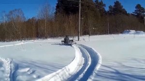 Лыжный модуль на буксировщике Первый день  испытаний