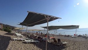 Пляж в Бельдиби, Турция. Дорога от отеля Melodi до пляжа.