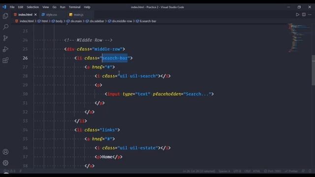 How to Create a Animated and Responsive Sidebar Menu Using Html Css | Crown Coder