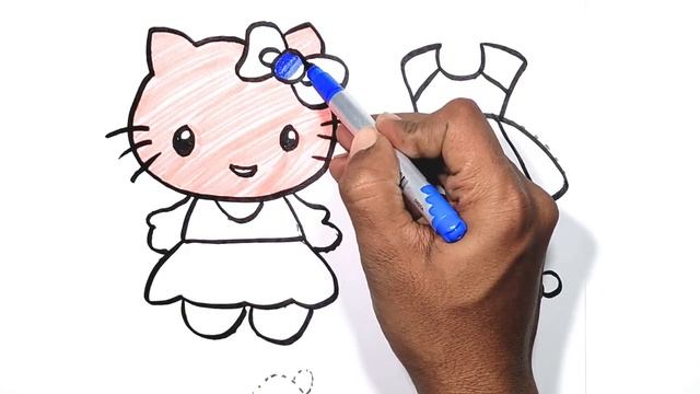 A Cute Hello Kitty Drawing Painting & Colouring for kids Toddlers #Hellokittydrawingforkids смотреть онлайн