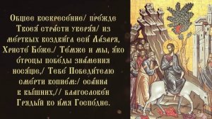 Тропарь и кондак на Вход Господень в Иерусалим