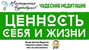 ЧУДЕСНАЯ МЕДИТАЦИЯ "ЦЕННОСТЬ СЕБЯ И ЖИЗНИ" ОТ НИКОЛАЯ ШМУРАТОВА