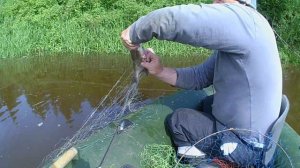 Июль. Рыбачим  сетями. Язь, лещ.