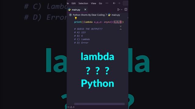 Python EASY lambda TIP?? #python #coding #programming