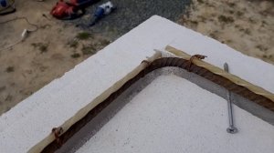 17. Армирование дома из газоблока стеклопластиковой арматурой.