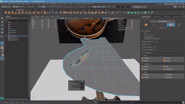 Modeling an Ibanez AM53 Time-lapse Part 1 смотреть онлайн