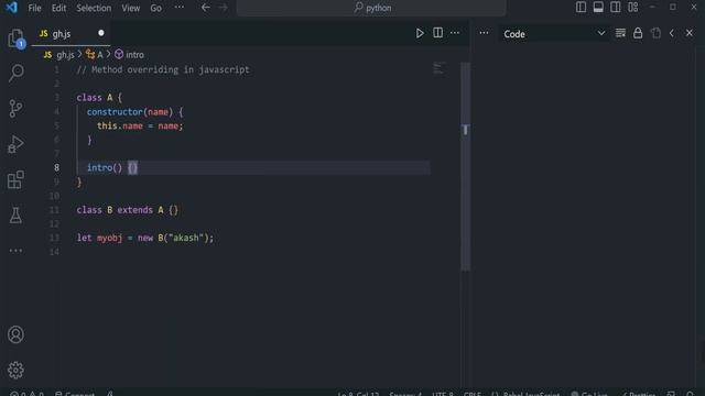 method overriding | object oriented programming
