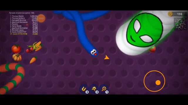 Нашла Гигантского Червя, но Не Успела Поймать! Игра - Worms zone.io смотреть онлайн