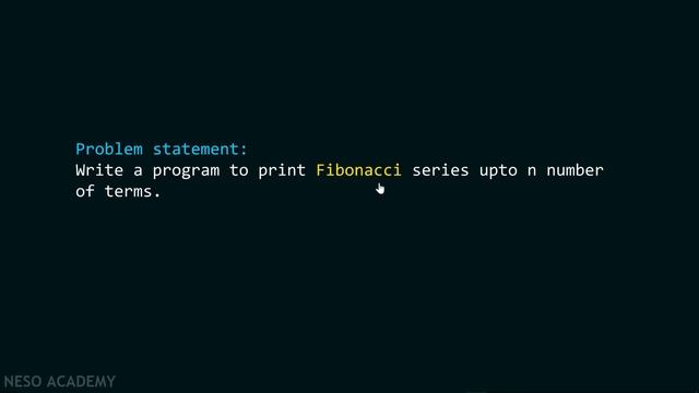 Special Programs in C − Fibonacci Series