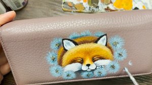 ✨РИСУЮ НА КОШЕЛЬКЕ акриловыми красками по коже