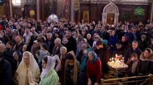 Божественная литургия в Храме Христа Спасителя города Москвы, 3 марта 2019 г