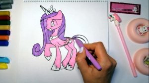 Learn Colors for kids Little Pony Glitter paint БУМАЖНЫЕ ПОНИ В АЛЬБОМЕ СВОИМИ РУКАМИ ИГРАЕМ