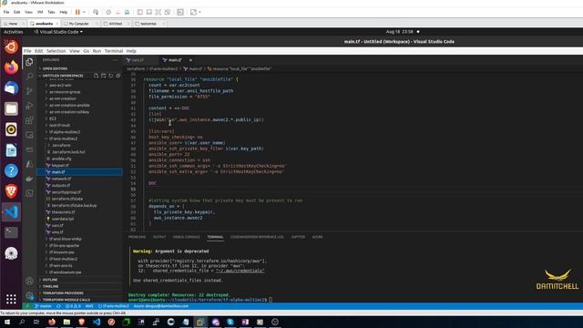 Terraform ansible mulit ec2 script pt1