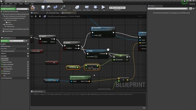 Бросок объектов при перемещении в Unreal Engine 4 (5)