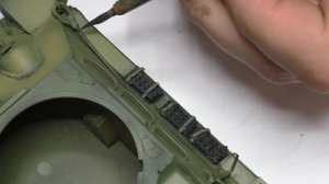 Модель танка Т 34-85 (Звезда). Окраска и смывка